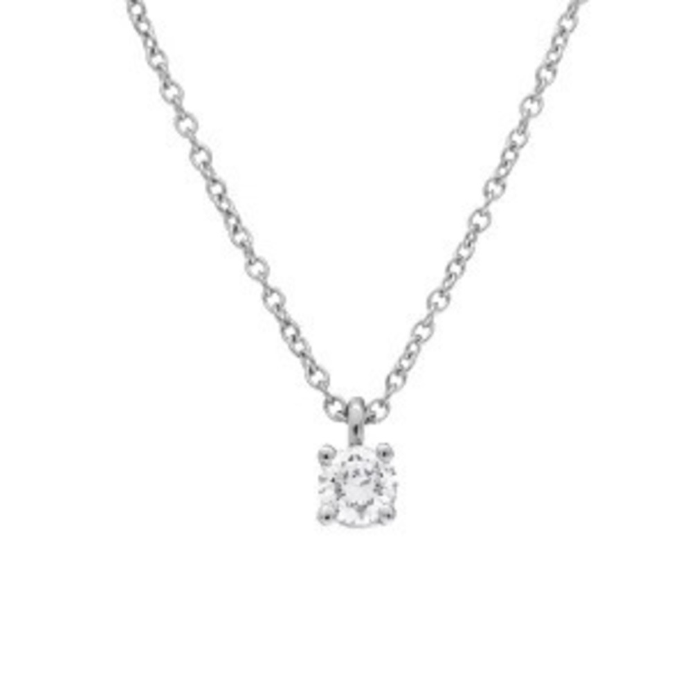 Tiffany Co Solitaire Necklace Platinum Diamond